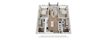 bedroom floor plan | luxury apartments in towson md | the southerly