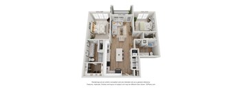 bedroom floor plan | luxury apartments in towson md | the southerly