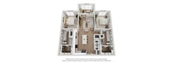 bedroom floor plan | luxury apartments in towson md | the southerly