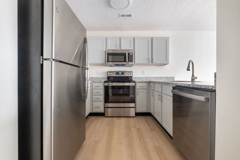 Modern and upgraded kitchen with stainless steel appliances