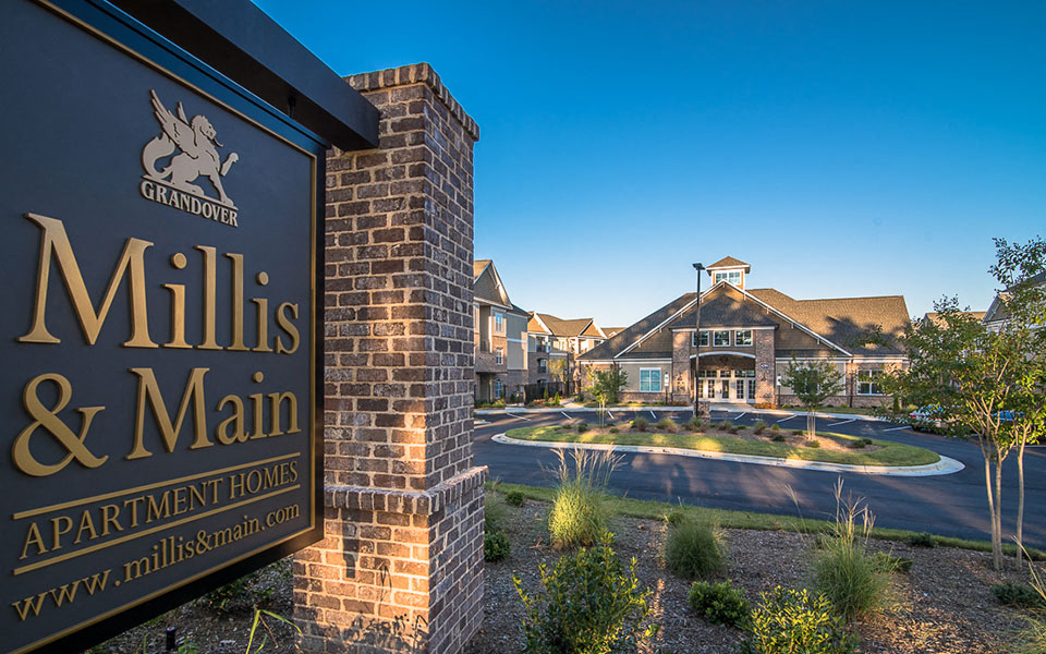 Signage at Millis and Main at Grandover, Jamestown, NC 27282