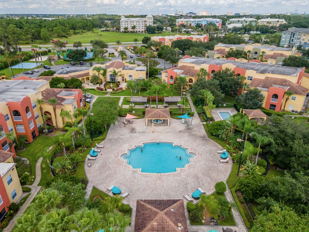 Aerial View of Mission Club Apartments in Orlando, FL