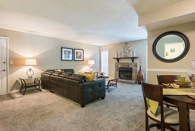 Spacious Living Room at The Avenues at Holcomb Bridge in Peach Tree Corners, GA