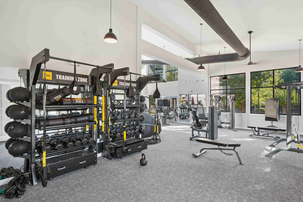 the gym atrium at the house