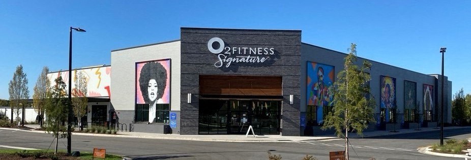 a building with a sign on the side of it