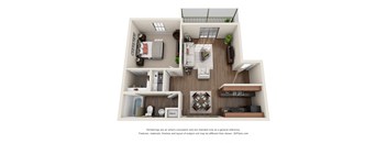 1 Bedroom 1 Bathroom Floor plan Ocean Oaks