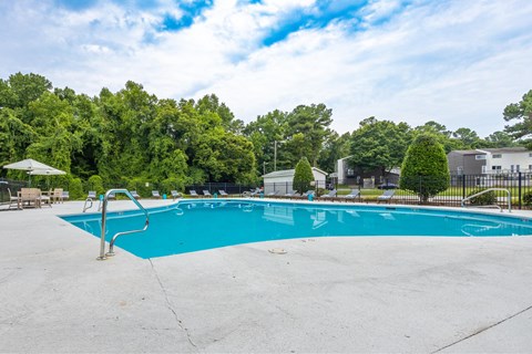 the swimming pool at our apartments