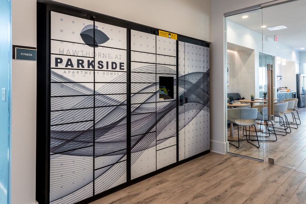 Resident Package Receiving at Hawthorne at Parkside in Cary, NC