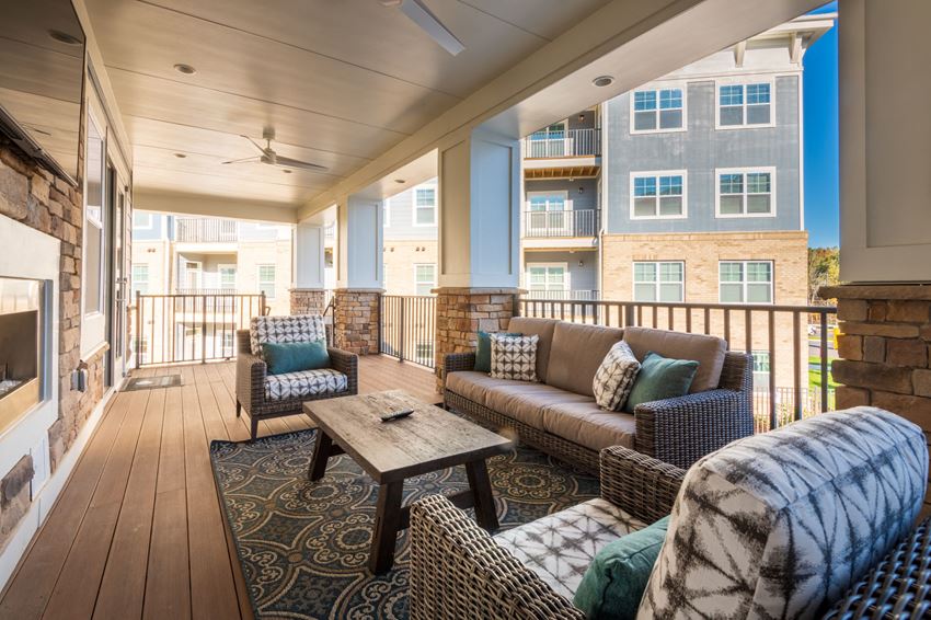 Outdoor Lounge at Hawthorne at Parkside in Cary, NC Outdoor Lounge at Hawthorne at Parkside in Cary, NC