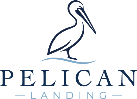 A pelican logo with the word Pelican Landing.