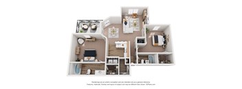 the outlook floor plan  1 bedroom 840 sq ft