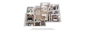 the outlook floor plan  1 bedroom 840 sq ft