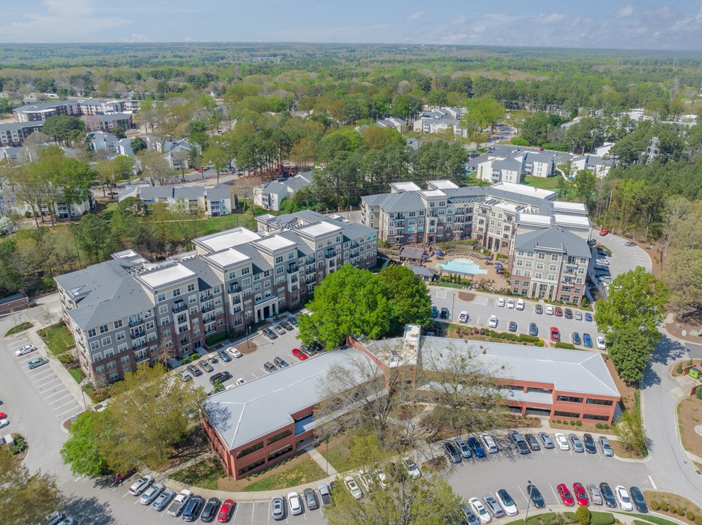 arial view of the residences at the chelsea apartments in columbus, oh