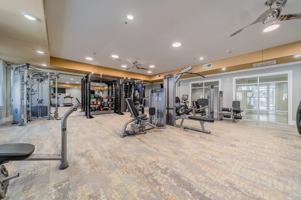 the estates at tanglewood| fitness center with exercise equipment