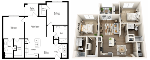 A floor plan of a two-story house with a living room, kitchen, and bathrooms.