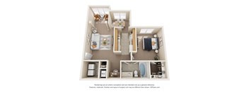 a 1 bedroom floor plan  villas at spring creek