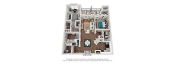 bedroom floor plan | village on the lakes apartments