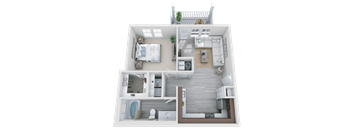 a floor plan image of the mill at new holland apartments in gainesville, ga