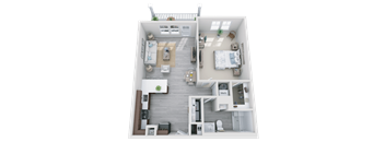 a floor plan image of the mill at new holland apartments in gainesville, ga