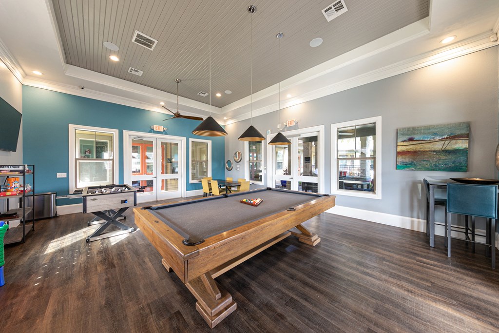 the preserve at ballantyne commons game room with pool table
