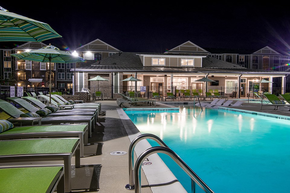 the pool at night at the resort at longboat key club
