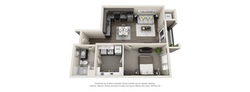 a 3d floor plan of a 2100 sq ft house