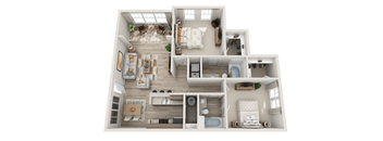 a 2400 sq ft floor plan with a bedroom and a living room