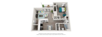 Terrace Oaks One Bedroom Floor Plan
