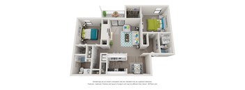 Terrace Oaks Two Bedroom Floor Plan