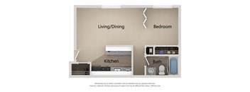 studio apartment floorplan