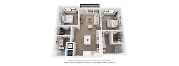 a 3 bedroom floor plan with a bathroom and a living room