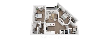 a 1 bedroom floor plan  woodland