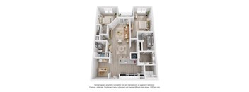 a 1 bedroom floor plan  villas at spring creek