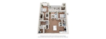 A 3D floor plan of a house with dimensions and a disclaimer at the bottom.
