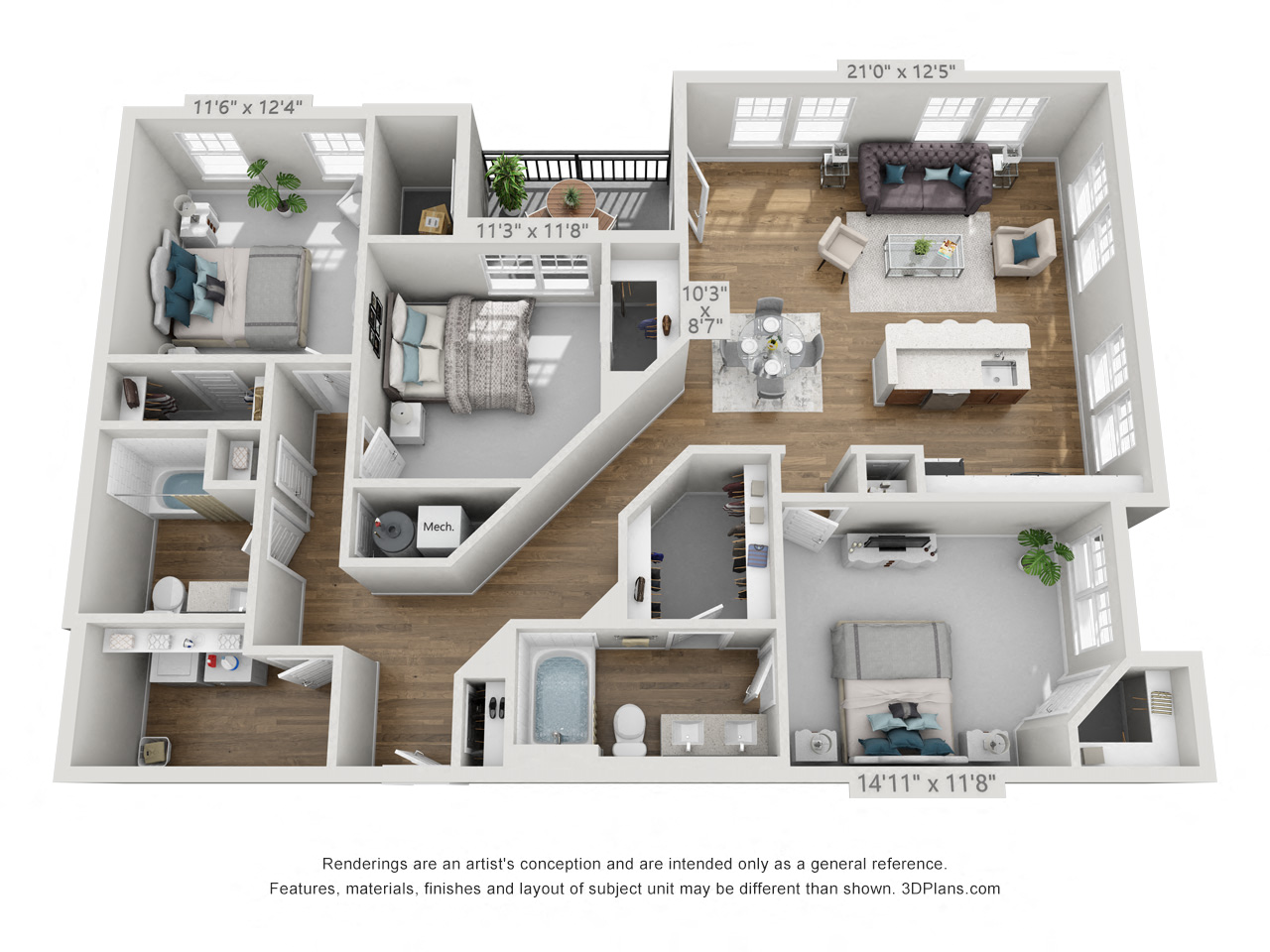 3 bedroom floor plan hawthorne at parkside