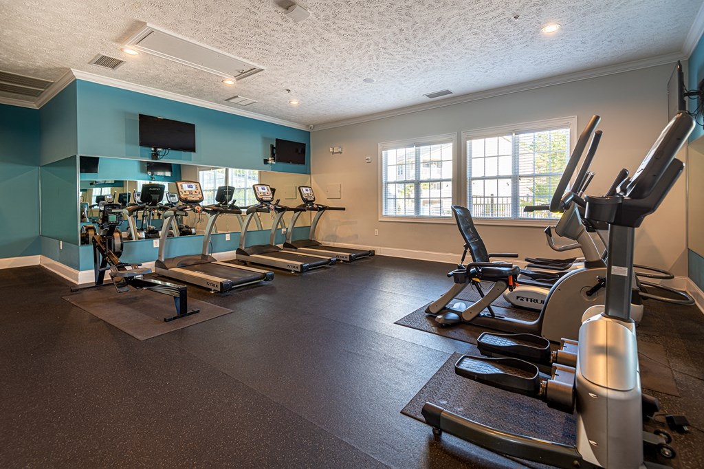 the gym senior living facility with cardio equipment