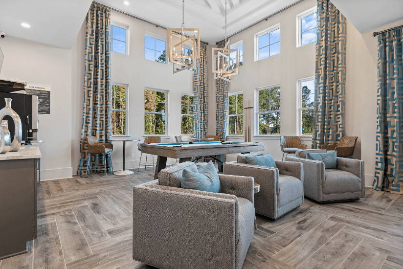 Clubhouse with pool table