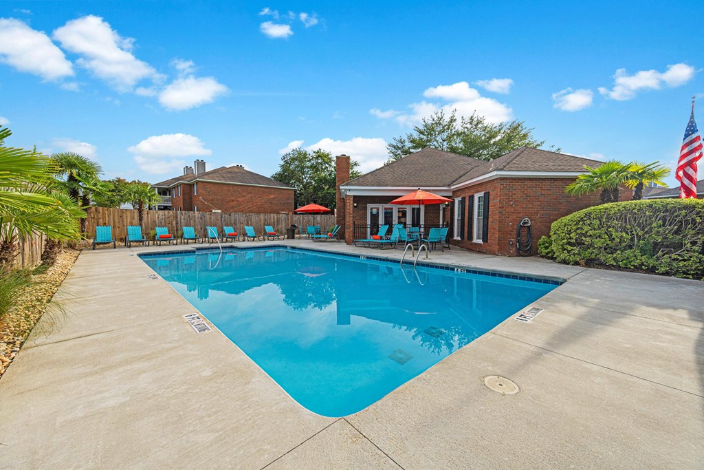 the swimming pool at our apartments