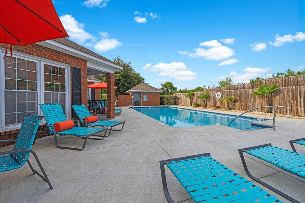 the swimming pool at our apartments