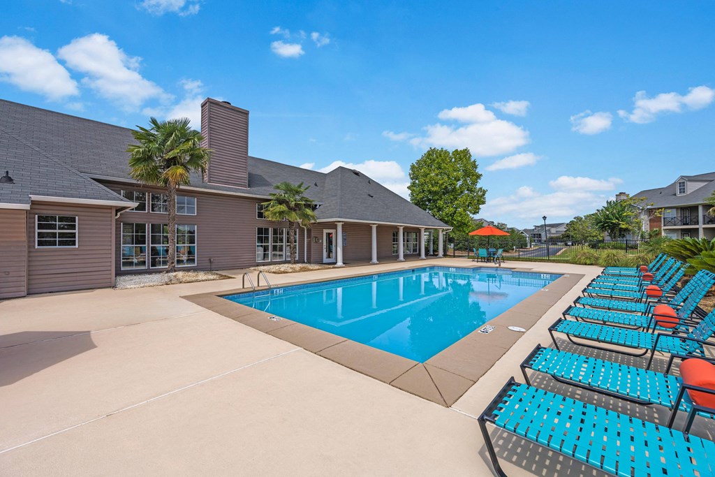 the swimming pool at our apartments