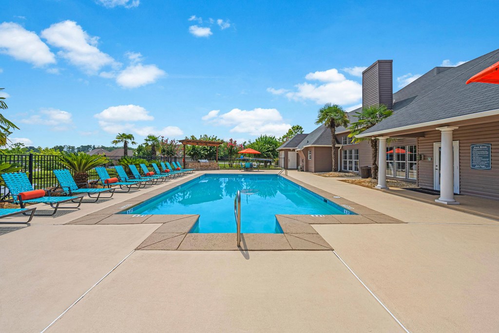 the swimming pool at our apartments