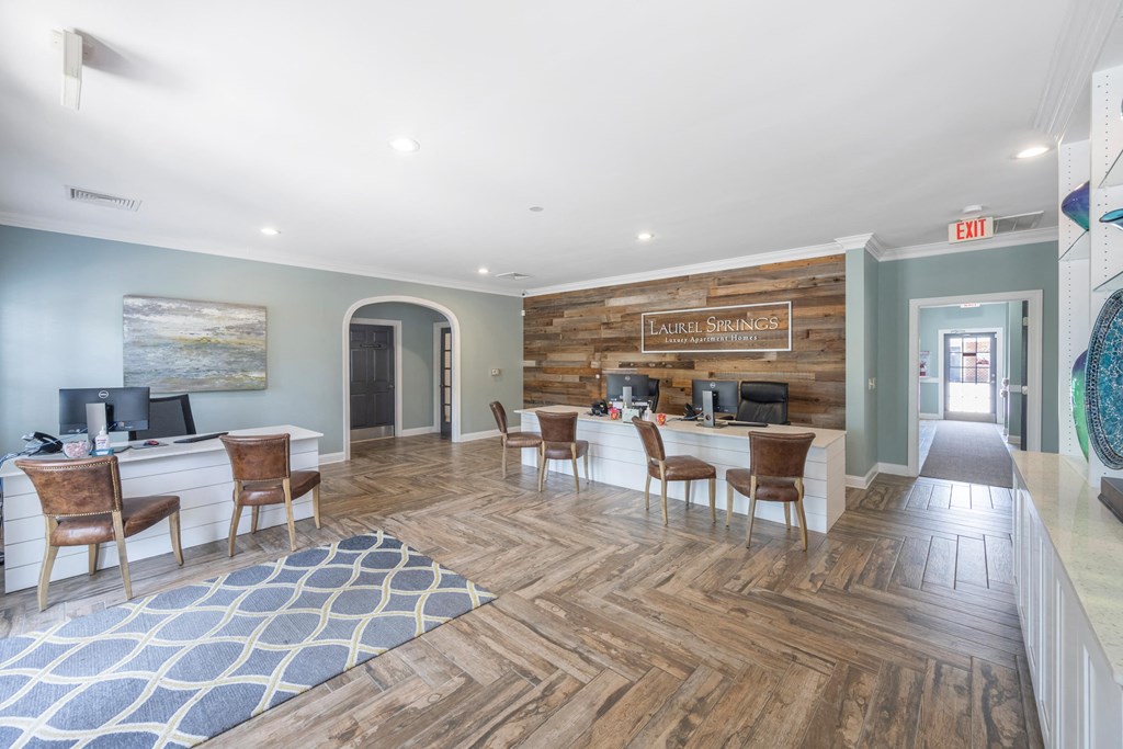 Clubhouse with Island and seating at Laurel Springs