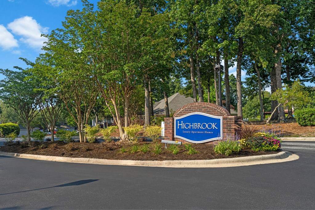 the sign at the entrance to the high brook neighborhood entrance