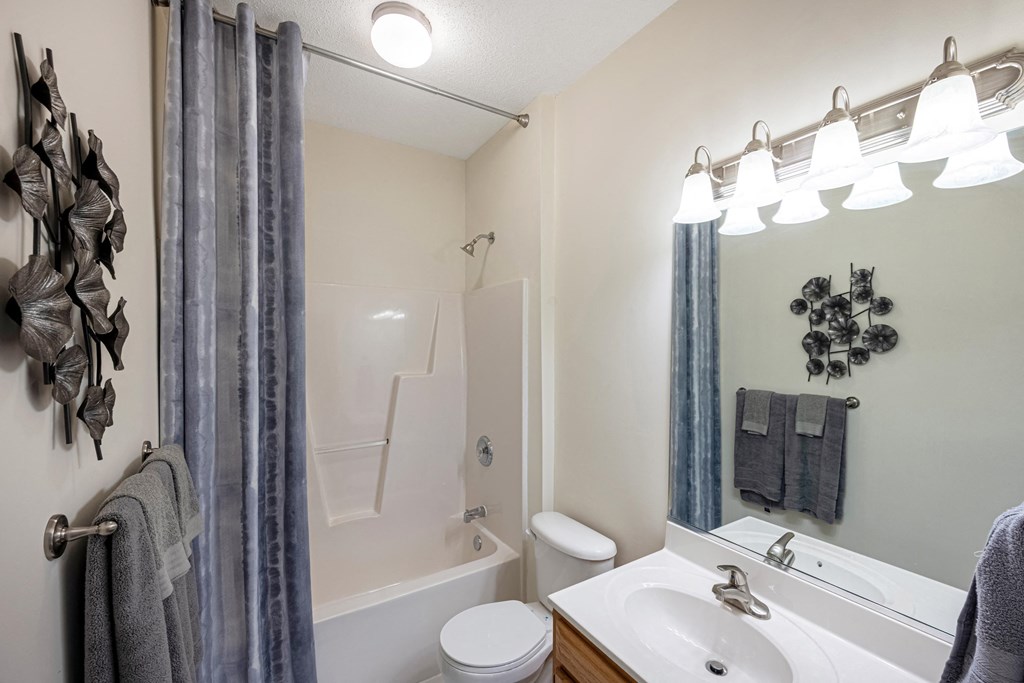 a bathroom with a shower and a sink and a toilet