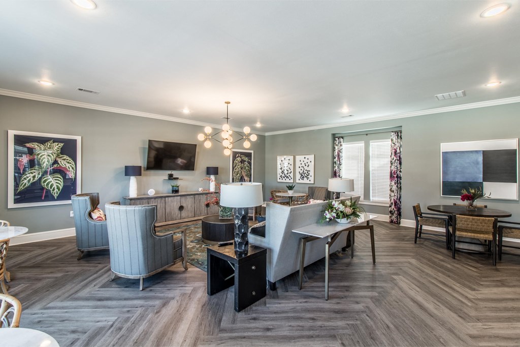 modern hangout in clubhouse