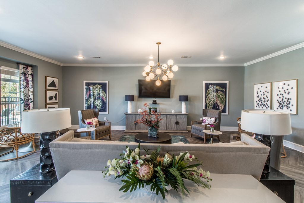 hangout area in modern clubhouse