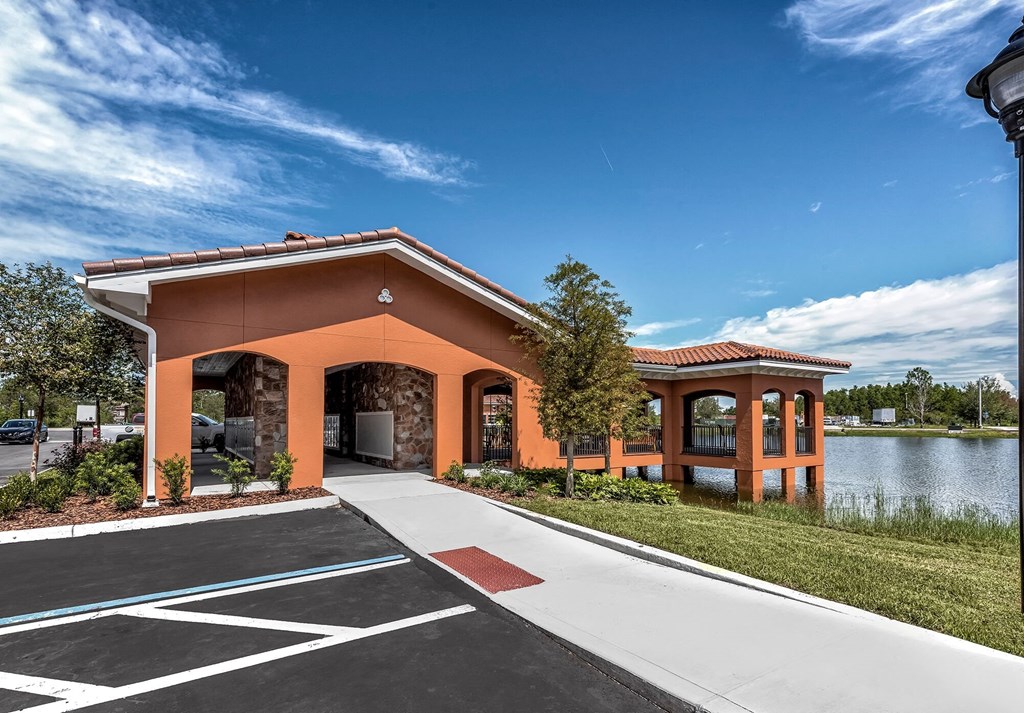 the building where the motel is located is next to the water