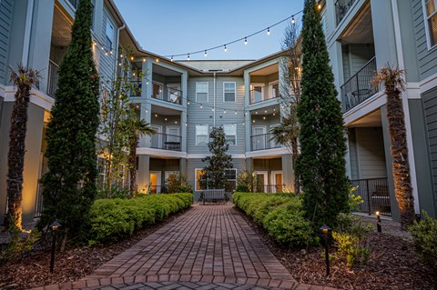 Hawthorne at the Station's Courtyard