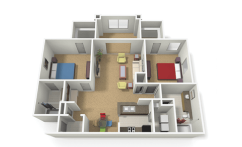 a floor plan is shown in this image
