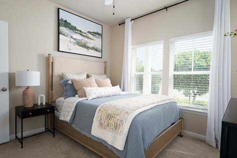 Spacious Bedrooms with Large Windows, Ceiling Fan and Walk-In Closets